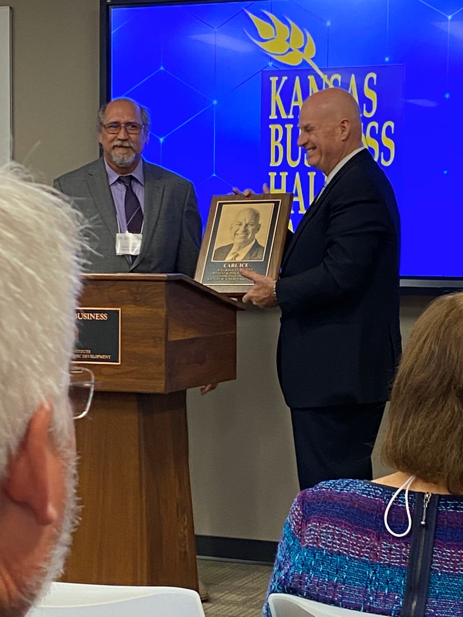 Congratulations to Kansas Board of Regents Vice Chair Carl Ice for his induction into the Kansas Business Hall of Fame today!