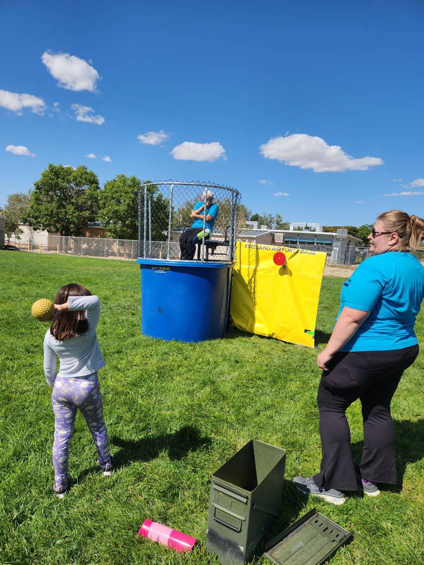 Principal Patterson got dunked a lot today! Thank you to our families and community for supporting our school through our annual fundraisers! #togetherwearebetter <a href="/ABQschools/">Albuquerque Public Schools</a> <a href="/APS_Elementary/">APS Elementary Schools</a>