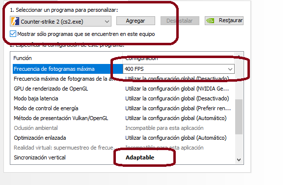 JOptimizacion's tweet photo. Encontré una solución para problemas de frecuencia en #Nvidia en #CS2  y quisiera compartirla con ustedes: 

1️⃣ Actualiza los drivers a la última versión. 537.42 +
resizable bar ON
2️⃣ Ve a 'Controlar la configuración 3D' en la GPU ➡️ 'Configuración de programa' ➡️ añade CS2 ➡️ ajusta 'Sincronización vertical' a 'Adaptable' y 'Frecuencia de fotogramas máxima' a 400fps. 
3️⃣ Activa 'NVIDIA REFLEX+BOOST' en el juego y pongan en consola o en op lanzamientos +fps_max 0 OBLIGATORIO ESTO 

Experimenté una fluidez extrema en mi PC, aunque algunos reportaron un ligero input lag. 

Prueben y compartan sus experiencias aquí abajo. Necesito que tambien me dejen su GPU 

PARA AMD NO PUDE PROBARLO 

Se agradece difusión
 
🚨Es urgente que @valvesoftware  mejore esto y evite usar la Sincronización vertical🚨 APOYOOOOOOOOOOO