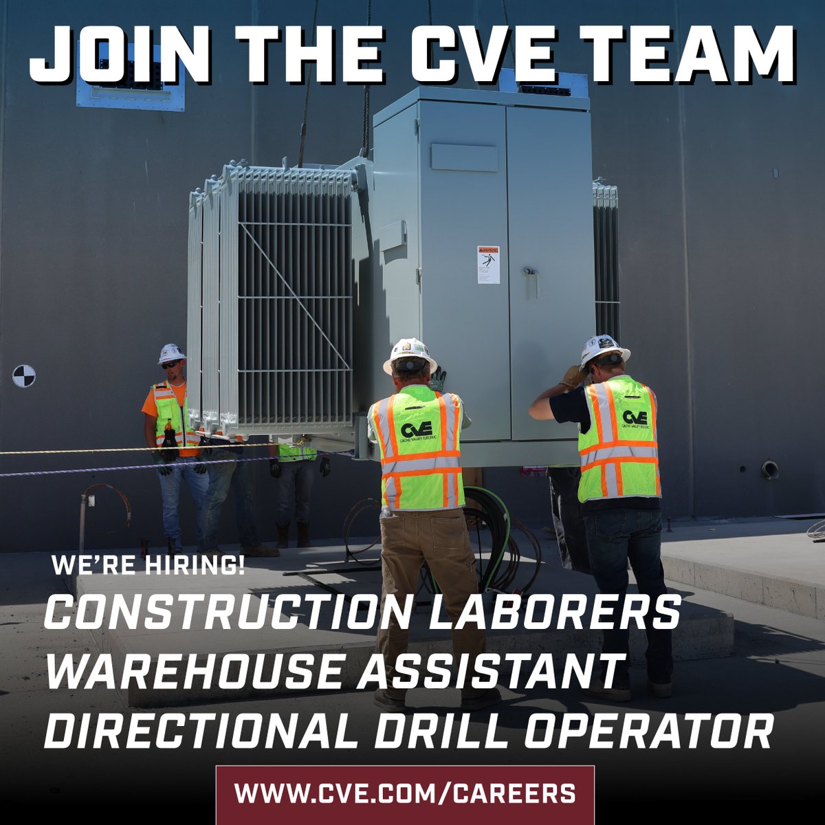 WeAreCVE's tweet photo. October is #CareersinConstructionMonth, and CVE is hiring! Interested in building your career in construction? See all available positions at https://t.co/klSHFwVyc4. https://t.co/p87VtdORD4