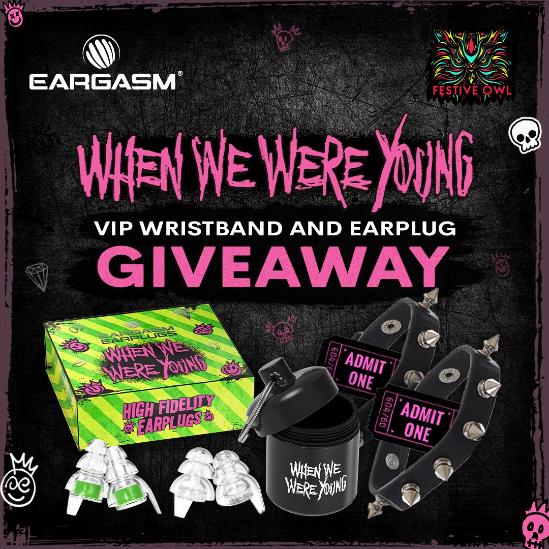 TheFestiveOwl's tweet image. VIP GIVEAWAY — Wipe those tears away.

Enter now for your chance at (2) VIP wristbands AND (2) sets of #Eargasm High Fidelity Earplugs: @WWWYFest 2023 Edition.👇

To enter:
1. Follow @TheFestiveOwl + @EargasmEarplugs
2. RT this tweet.

Bonus: bit.ly/46yKoJw