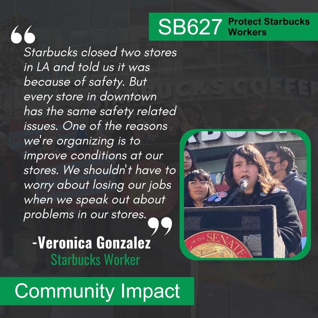 WorkersUnitedWS's tweet photo. Today Starbucks announced they are closing 7 stores in San Francisco - those workers deserve the protection of #SB627, which would guarantee them transfer rights, rather than leaving them unemployed!
Call (916) 445-2841 and tell @CAgovernor @GavinNewsom to sign the bill NOW! https://t.co/T2svLHF87Z