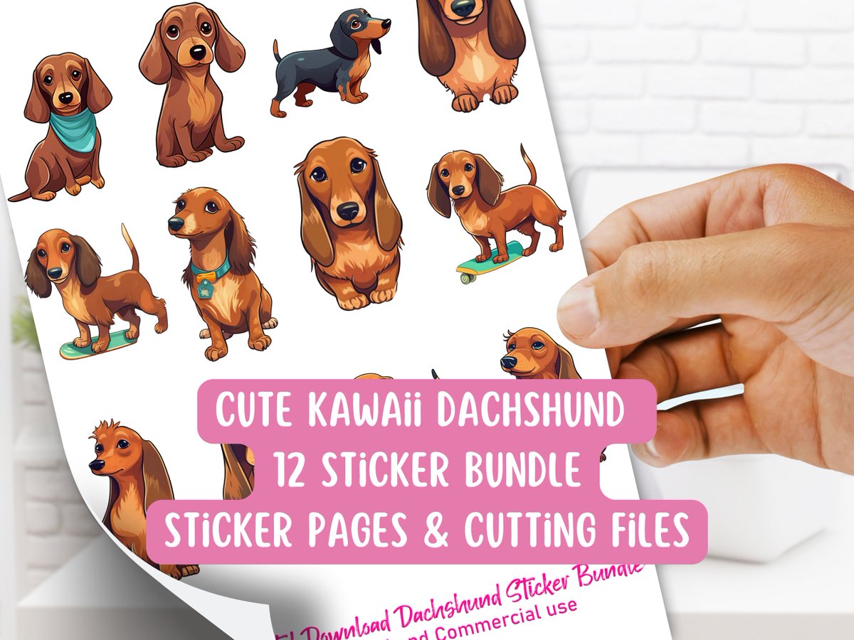 dothedamnthing9's tweet photo. Digital Download: Cute Kawaii Dachshund Sticker Bundle - 12 St by DoTheDamnThingArt https://t.co/hqXCAtLf4X via @Etsy https://t.co/A1UUj8hP5n