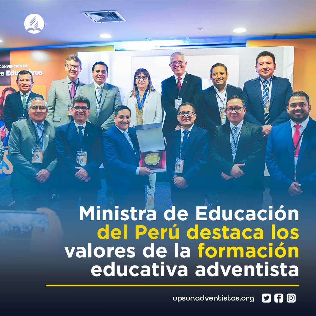 🔴 NOTICIA📰 | Funcionaria del gobierno acudió a la XII Convención de líderes educativos UPS 2023. Docentes y administrativos de colegios adventistas del sur peruano estuvieron presentes..✨

📌 Noticia completa: b8e0.short.gy/NXCffl

📌 Web: upsur.adventistas.org