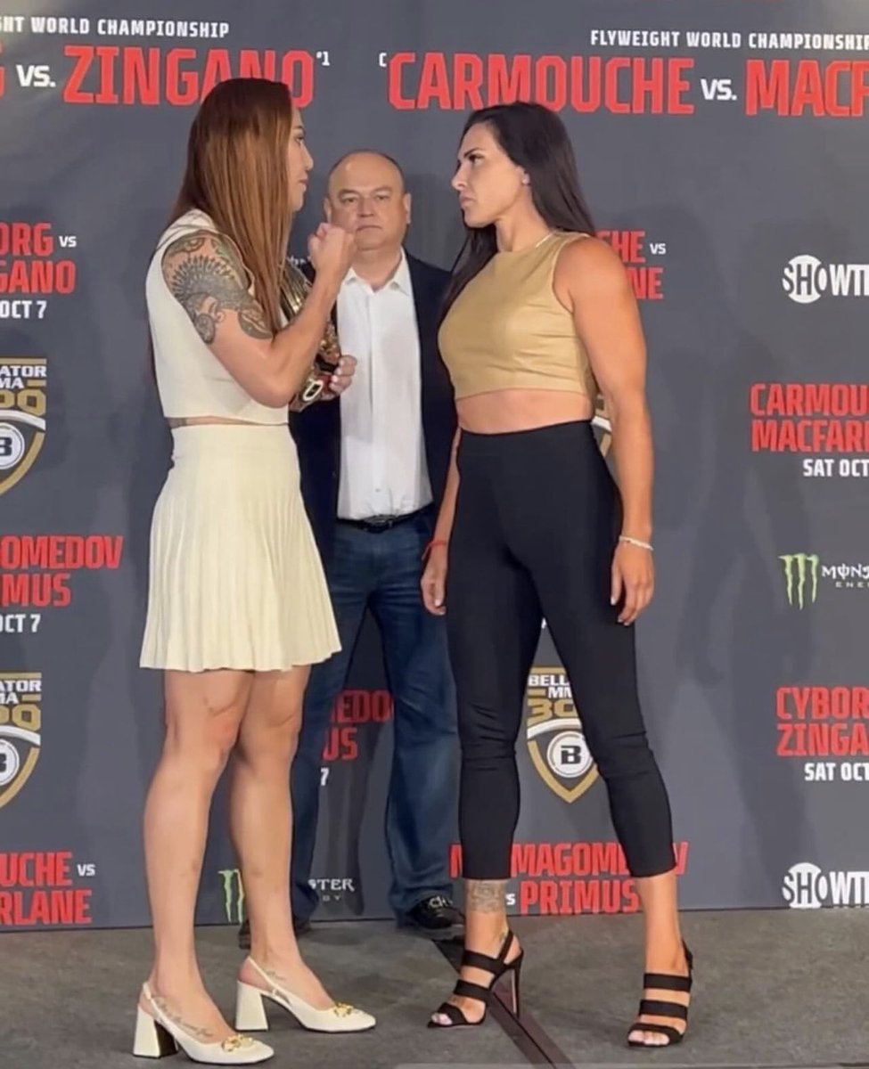 Champ @criscyborg Vs #1 contender @CatZingano 

Biggest fight in @BellatorMMA WMMA history this Saturday night in San Diego, CA