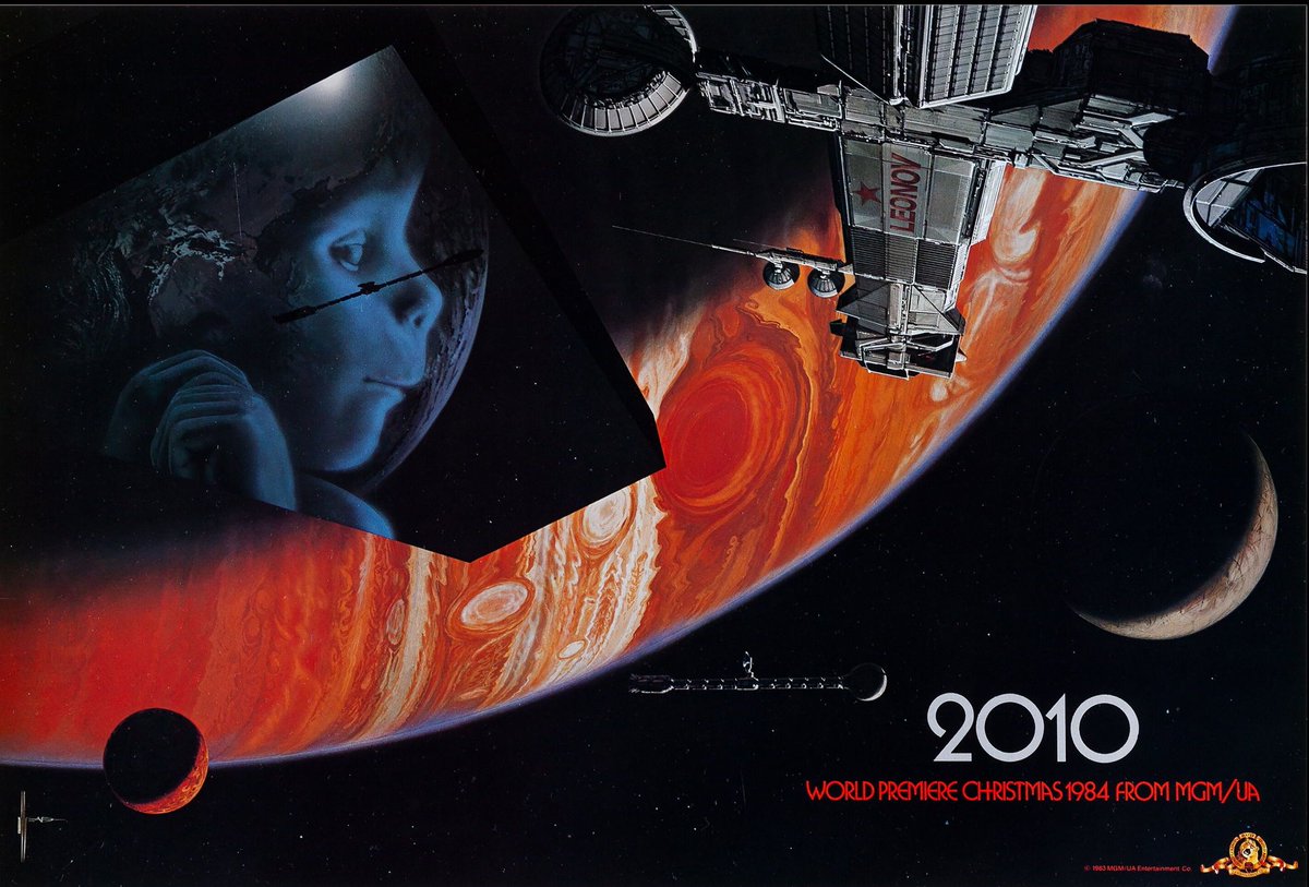 TheSpaceshipper's tweet photo. 2010: The Year We Make Contact (1984): Teaser poster, art by Syd Mead https://t.co/O53auguk0V