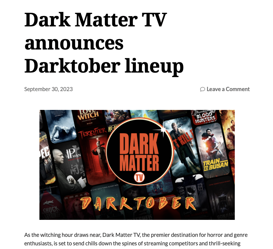 😈DARKTOBER IS HERE!😈

One month of NON-STOP HORROR MOVIES. Watch your old favs and find new favs

Do you like to play games??🙃

We do, and we want to give you FREE STUFF if you win. Follow us on IG to find out more...

#HorrorMovies #Giveaway #FYP 
bloody-flicks.co.uk/2023/09/30/dar…