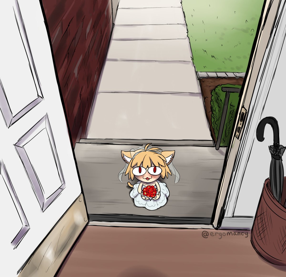 You open the front door and see this.  What do you do?

#NecoArc #Tsukihime #MeltyBlood