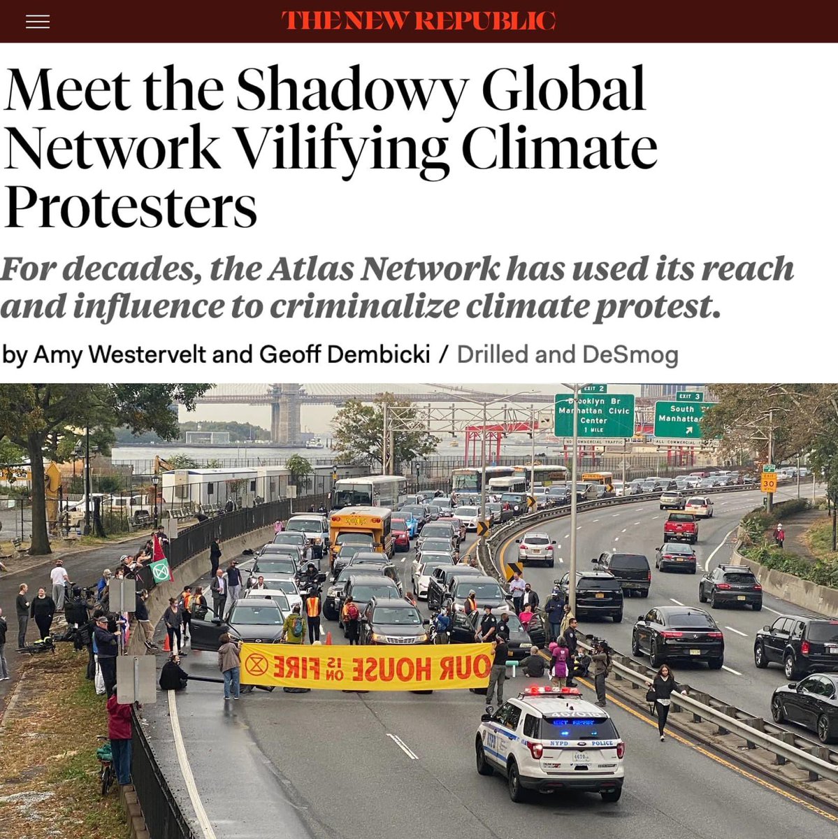 BREAKING: Oil majors like ⁦<a href="/exxonmobil/">ExxonMobil</a>⁩ and ⁦<a href="/Chevron/">Chevron</a>⁩ are funding a shadowy global network of 500 fake think tanks that are trying to "criminalize" the entire climate movement. 

They kill the planet while labeling those who challenge them as terrorists. Shameful. ⬇️