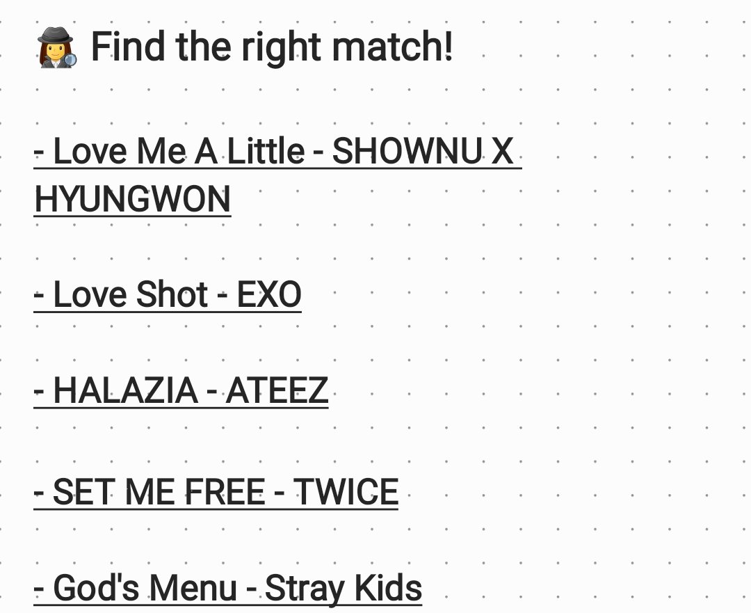 🕵‍♀️ Find the right match!