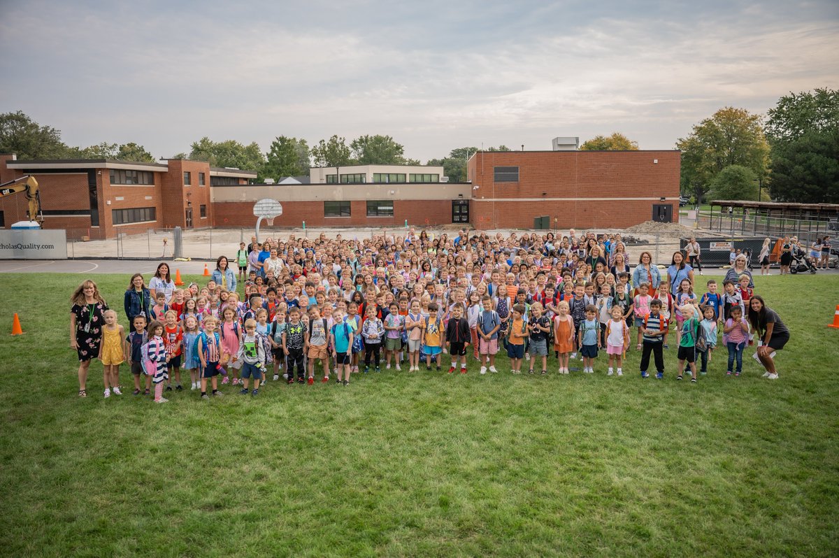 mrselliechin's tweet photo. Great Walk2School Day today @AHSD25Patton! Please note our Panthers in front of Patton on 10/4/24. Our construction has begun &amp; we can't wait to take a new picture after Patton's construction is complete! Expect big changes! https://t.co/jGNnOipCCv
