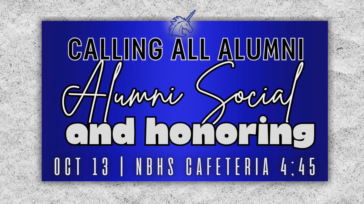 ATTENTION ALL ALUMNI! Please join us, would love to recognize you!