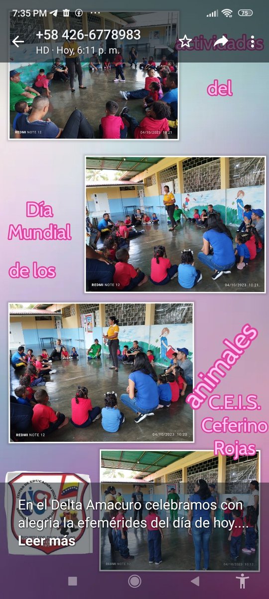 DGRPA1's tweet photo. En el Delta Amacuro celebraron con alegria la efemérides 📚🇻🇪#04DeOct Día Mundial de los Animales🐶🐱🐭, una fecha promovida por la Organización Mundial de Protección Animal, con el objetivo de frenar la extinción de muchas especies https://t.co/tn7qgL5XAp