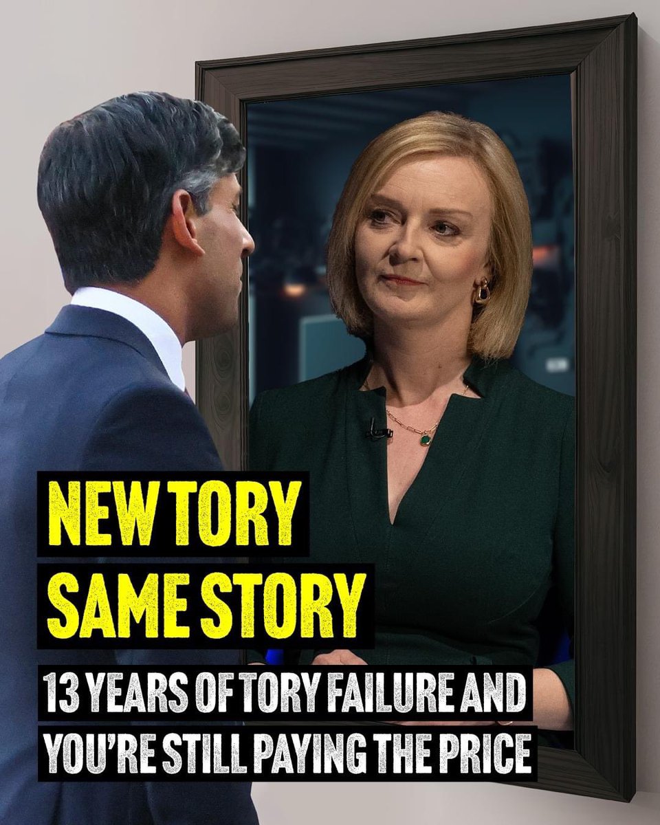 The Tories have been failing the country for 13 years. It's time for real change. It's time for a Labour government with Keir Starmer as Prime Minister.