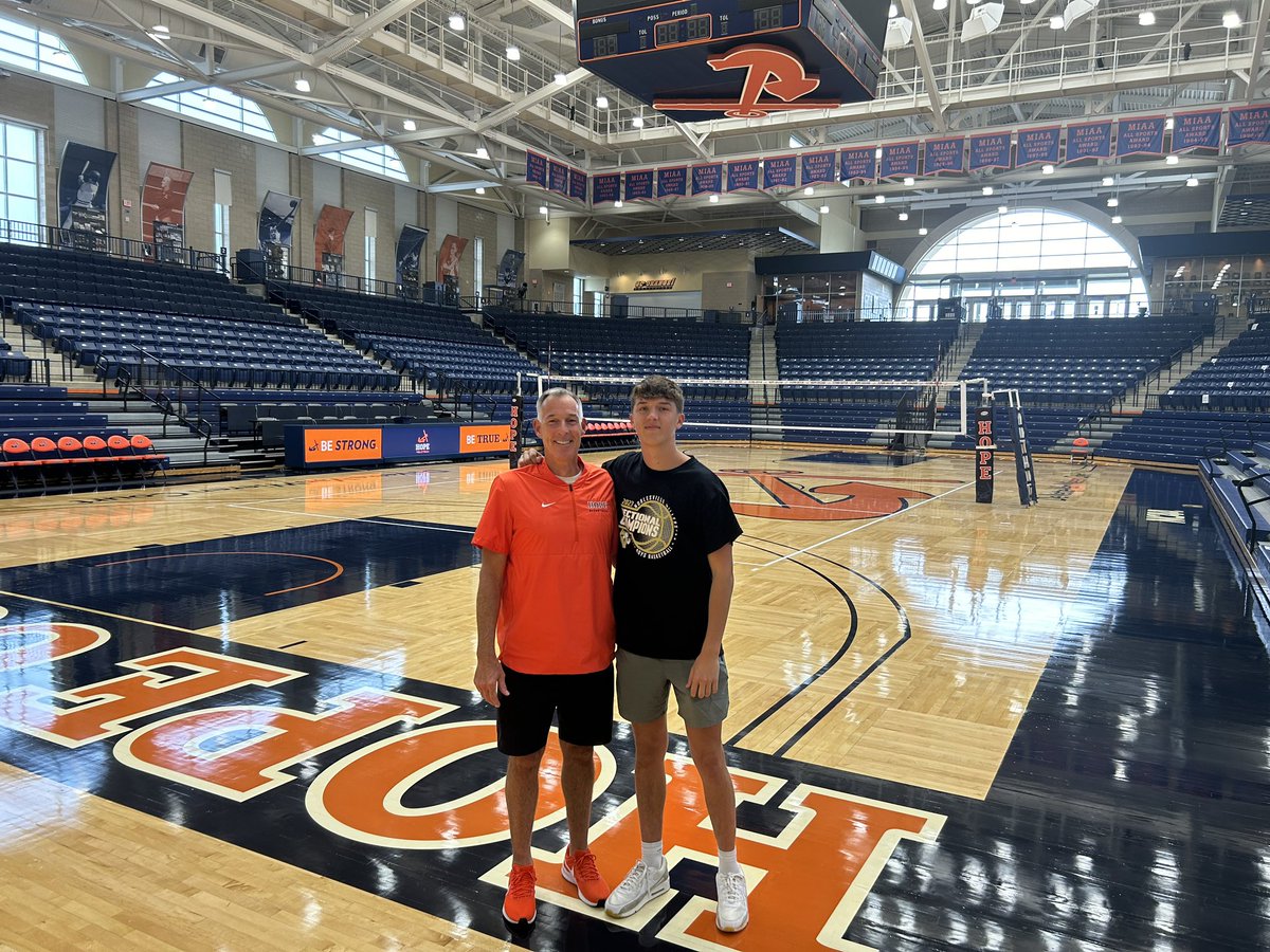 After a great visit today I am blessed to have an opportunity to continue my academic and athletic career at Hope College. Big thanks to @coachmitch44 and @ctwice112 for showing me around campus.