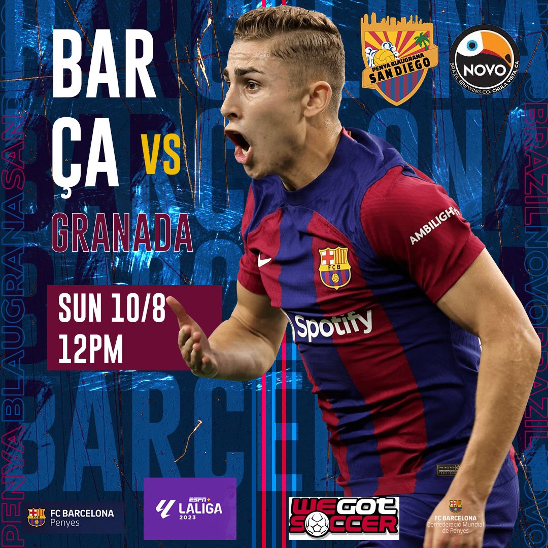 penya_san's tweet photo. Join Penya Blaugrana San Diego (FCBarcelona Official Supporters) @novobrazilbrew (OTAY RANCH MALL) on Sunday October 8th vs Granada @ 12PM 🙌🏼🔵🔴🙌🏼 #totsunitfemforça #fcb #cules #campnou #fcbarcelona #uncritvalent #blaugranaalvent #mesqueunclub #pbsd2309 https://t.co/KH6BTk2Veb