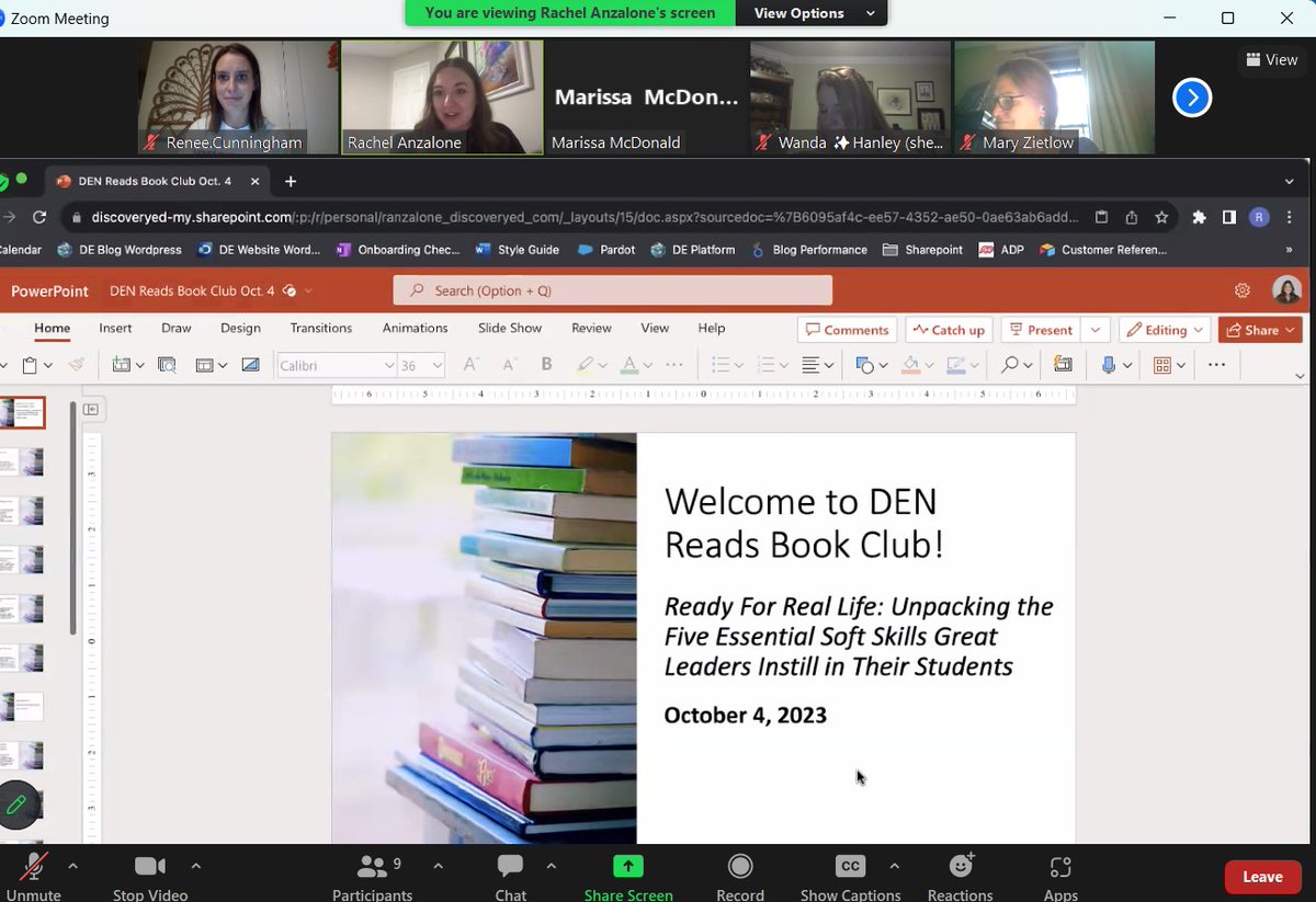 MrsPageTurner's tweet photo. Thank you @DiscoveryEd for a fabulous #DENreads Book Club 📚!  

We had an amazing discussion 🎙️and made some great connections 🔗.  

Love that ❤️ across states, grades, and content areas we can support 🏋️‍♀️each other.  

Can't wait for our next meeting 🗓️

#becauseoftheDEN https://t.co/66w2RFs7nM