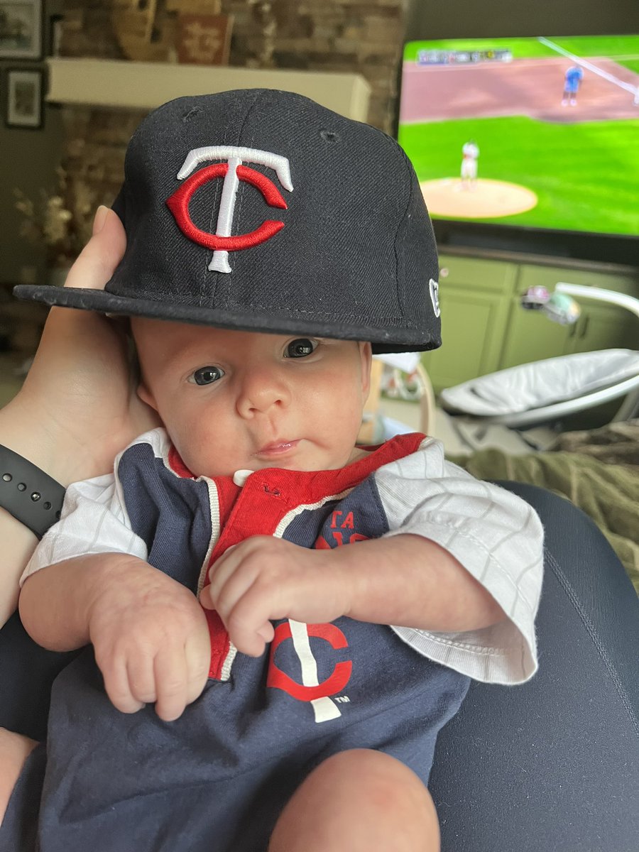 One of the best parts of maternity leave has been watching alllll the baseball games with my boy! The Twins are now undefeated in the playoffs in his lifetime and we expect that to continue! #WeBelieveinTC 

Oh &amp; Twitter/X friends, this is my new little sidekick Bodie James!