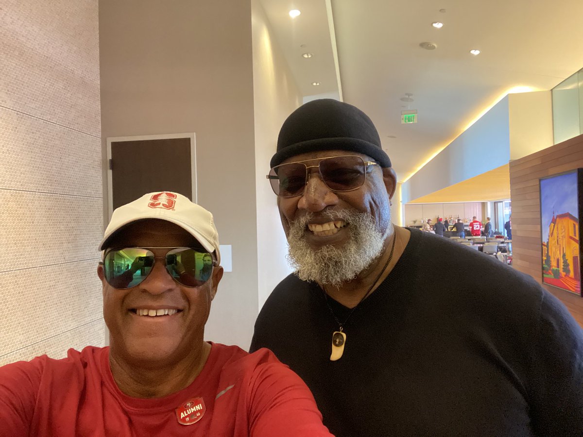 The Adventures of Toi Cook continues with the never aging Dr. Harry Edwards at 49ers v Cardinals win at Levi Stadium! #winning #intelligence #outspoken #winning #icpatterns #gamechangeranalytics #thecardinalmediagroup