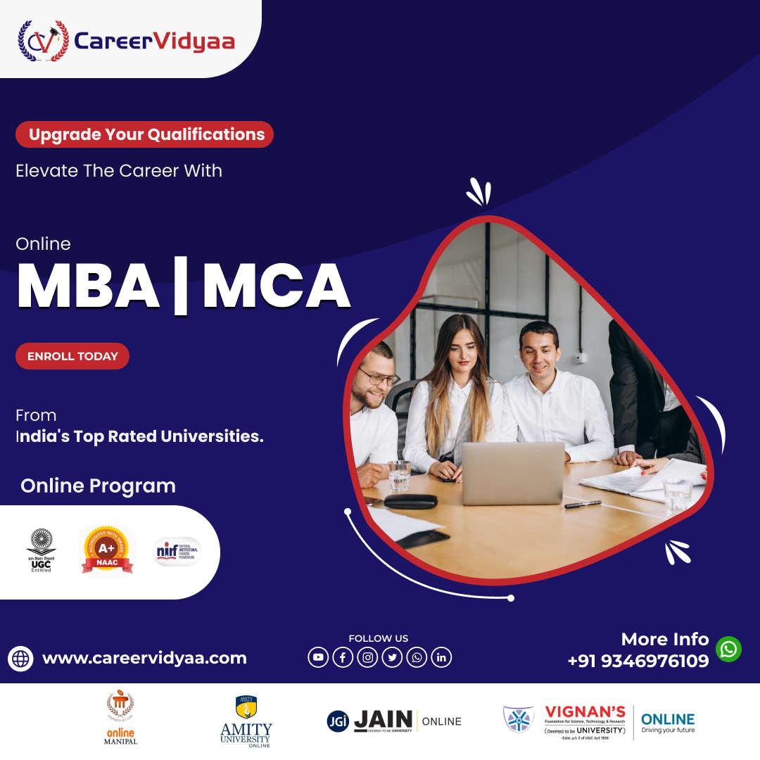 careervidyaa's tweet image. Upgrade your qualifications and Elevate the Career with Online MBA | MCA
For more information

Visit : careervidyaa.com

Call : +91 9346976109

#MBA #PGDBA #PGDBM #PGDM #ExecutiveMBA #ExecutivePGDBM #ExecutivePGDBA 
#MCA #DistanceMCA #OnlineMCA #TopMCAColleges