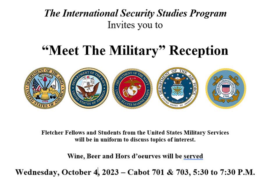 rockfordw's tweet photo. #FletcherISSP hosted our “Meet the Military” reception today at @FletcherSchool ⚓️🌏🌍🌎⚓️ https://t.co/oW85e0PFAt