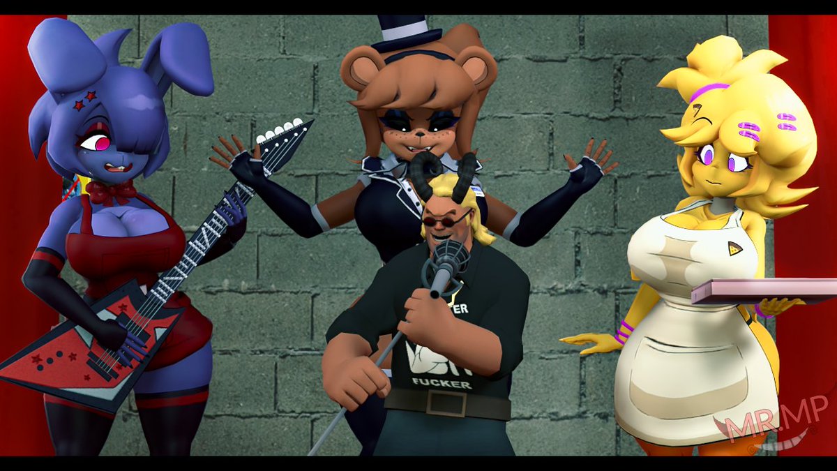 MR_Filmax's tweet photo. -An intruder jumped on stage- 

"and Yes, he sings like shit" 

(Models by @CryptiaCurves) https://t.co/1jEFdSa420
