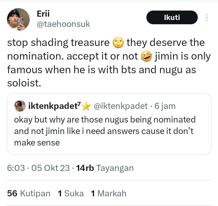 Hop3OnTheStage's tweet photo. Maaf nih treasrr itu group kpop?
Dari agensi mana, lagu hit nya lagu apa?

Ya maaf gak tau nih makanya aku nanya, jangan tersungging. https://t.co/gYhzXxTN6s