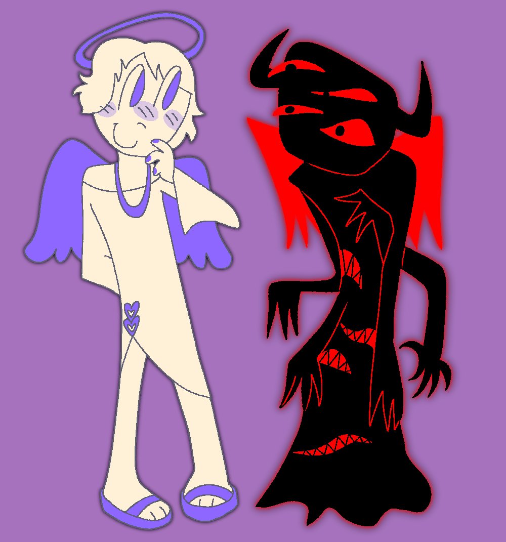 floyagsold's tweet photo. day 4: angel x demon #cringetober2023 https://t.co/hDnySp3Zp0