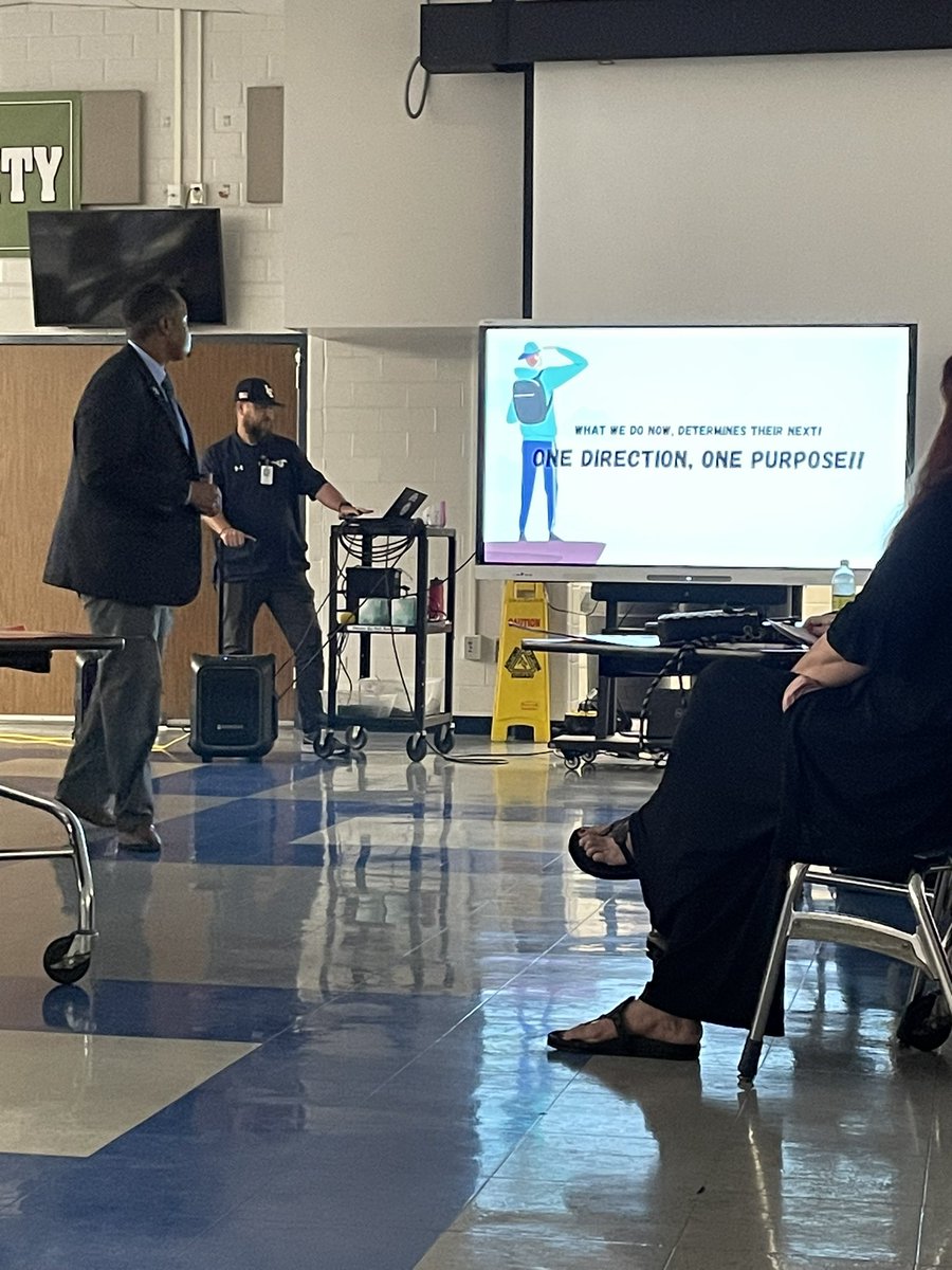 Successful staff meeting this morning! <a href="/GregTielke/">Greg Tielke</a> and <a href="/Dr_BWatson/">Dr. Brent Watson</a> are making sure we staff focused on One Direction One Purpose! <a href="/LJHMustangs/">Lamar JH</a>