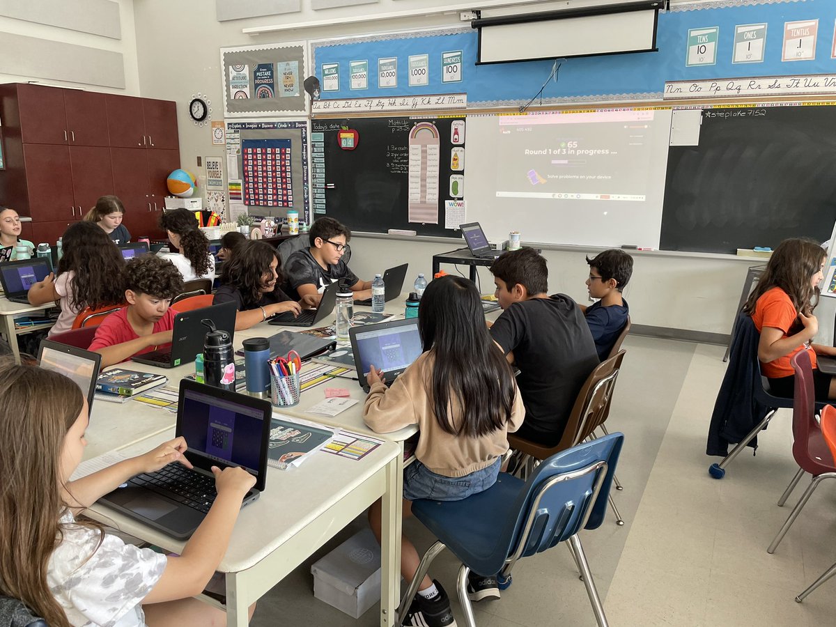 MrsJGiroux's tweet photo. @99mathgame is quickly becoming our favourite way to start our math block! @olmcwecdsb @WECDSB 🧡🧮✖️ https://t.co/D9HOC0Oyv7