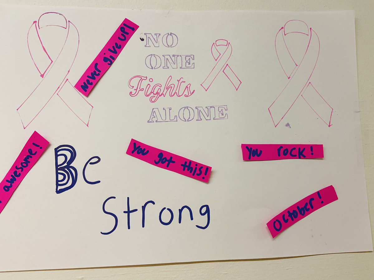 lizkinsella93's tweet photo. Our students @WTClarkeMS working hard to raise awareness for breast cancer @ProfRossetti @catterson_mr @IHartELA @emeadowschools https://t.co/DBiwoc5xjs