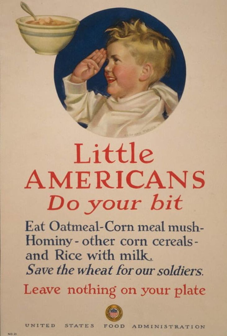 I was interviewed recently about breakfast cereals, so I thought for this week's World War Wednesday we'd take a look at this sweet propaganda poster from the First World War.

thefoodhistorian.com/blog/world-war…

#wwi #ww1 #WorldWarWednesday #foodhist #thefoodhistorian #propagandaposter