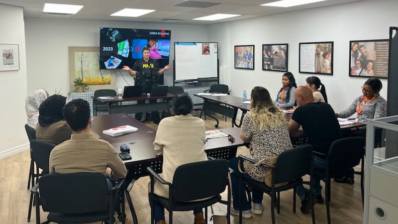 #DufferinOPP had the privilege to speak with <a href="/polycultural/">Polycultural</a> @townoforangeville about bullying   and the laws that are in place to protect them and our youth. Thank you for having us.^ap