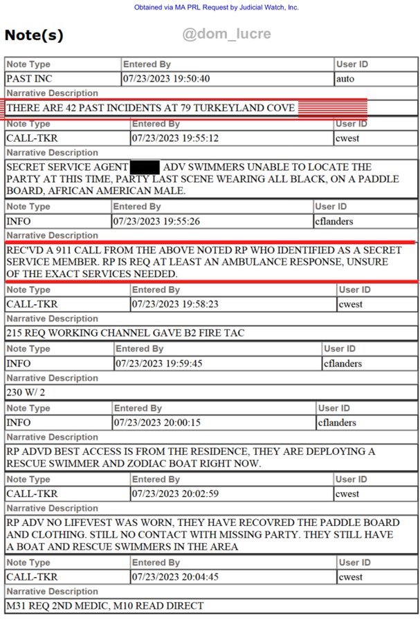 🚨🚨 BREAKING: This is the police report from the mysterious drowning of Barack Obama's chef and alleged lover outside his Martha's Vineyard estate that CONFIRMS there have been 42 PREVIOUS POLICE incidents at Barack Obama's home. I told you so. It looks like the Obamas have some