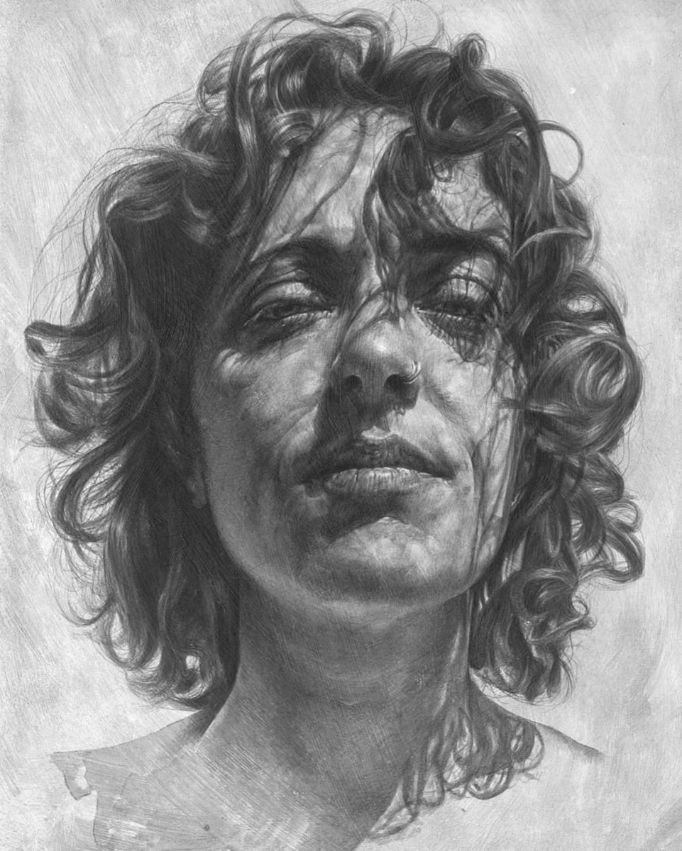 "Christina."
Acrylic ink on gessoed panel. 
30x21cm.