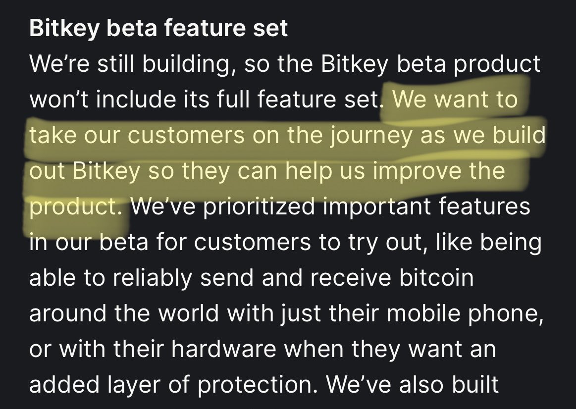 gmblr247's tweet image. I am curious how the final product and features will look like. Good to see that there is already PIN authentication announced for the „later“ product. Display? Let‘s see how the journey for improvement will work out. #Bitkey #Bitcoin