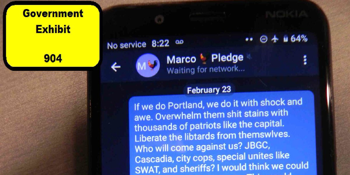 During trial, prosecutors alleged Marc Bru of Vancouver sent encrypted message detailing plans to conduct an armed insurrection against the government in Oregon — modeled after the Capitol riot. Bru was convicted of charges related to Jan. 6. kgw.com/article/news/n…