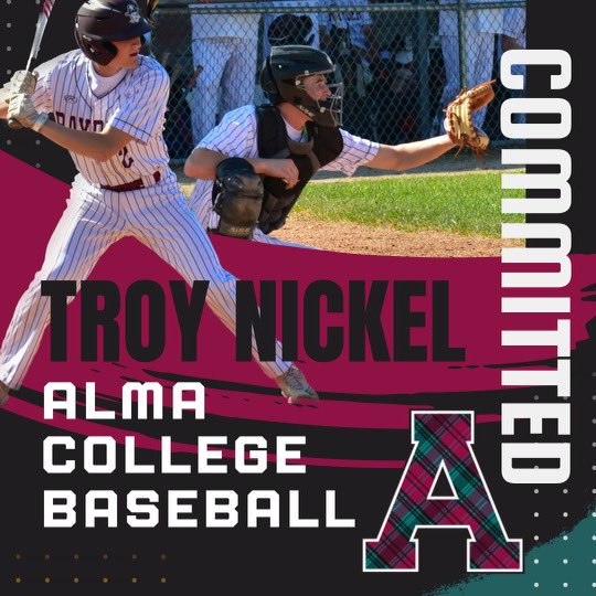 troynickel1013's tweet photo. I am very exited to announce I will be continuing my academic and athletic career at Alma college. Thank you to all my coaches, family, and teammates that helped me get to this point. Go Scots! @AlmaScotsBSB @coachjcrain https://t.co/8yb9UVNyA8