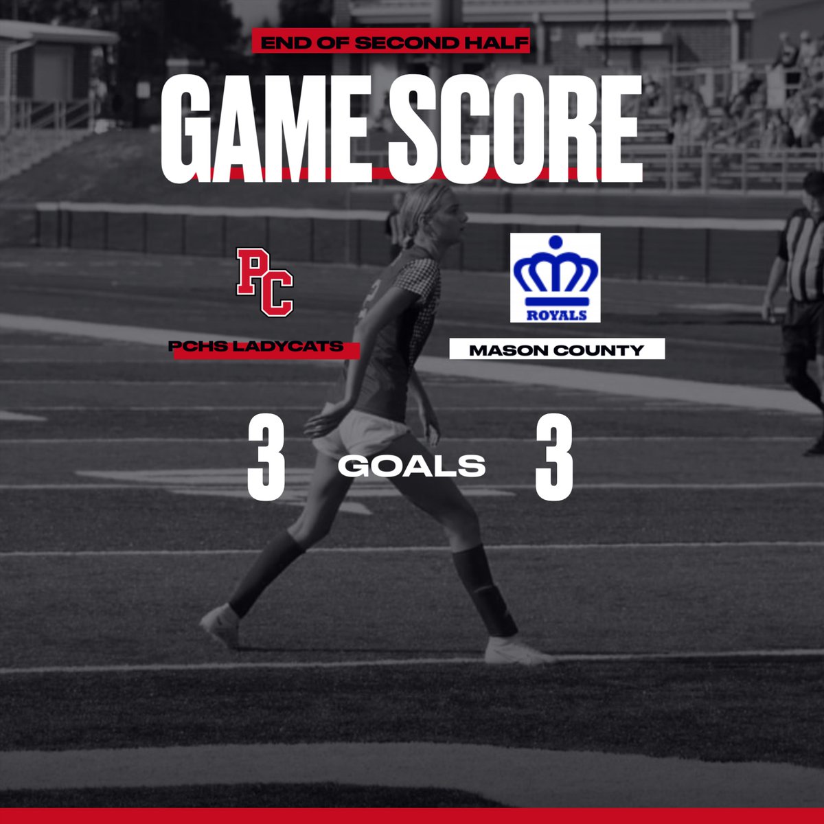 The Ladycats are tied 3-3 going into overtime.