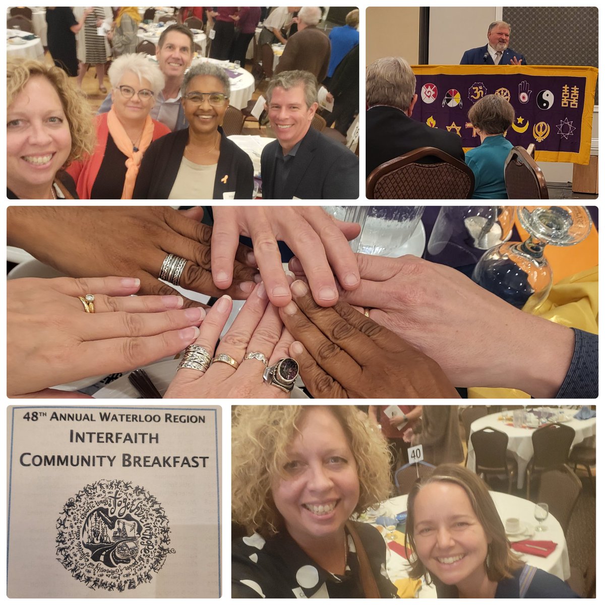 Wonderful start to the day at the Interfaith Community Breakfast. <a href="/MaedithRadlein/">Maedith Radlein, WRDSB trustee</a> <a href="/kwoodck/">Kathleen Woodcock, Trustee</a> <a href="/weston_jd/">Joanne Weston (she/her), WRDSB Trustee</a> <a href="/GrahamShantz/">Graham Shantz</a> Scott Miller <a href="/wrdsb/">Waterloo Region DSB</a> 
Great chat with the inimitable @voteclancy 💚