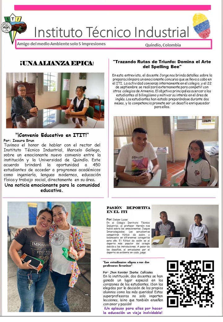 LEDAMCO2023's tweet photo. ¡Te invitamos a disfrutar del Periódico Escolar "MAGAZITI" y mantenerte al tanto de todo lo que sucede en nuestra institución! ¡No olvides compartir tus comentarios y sugerencias! https://t.co/vx5ih2zKO3