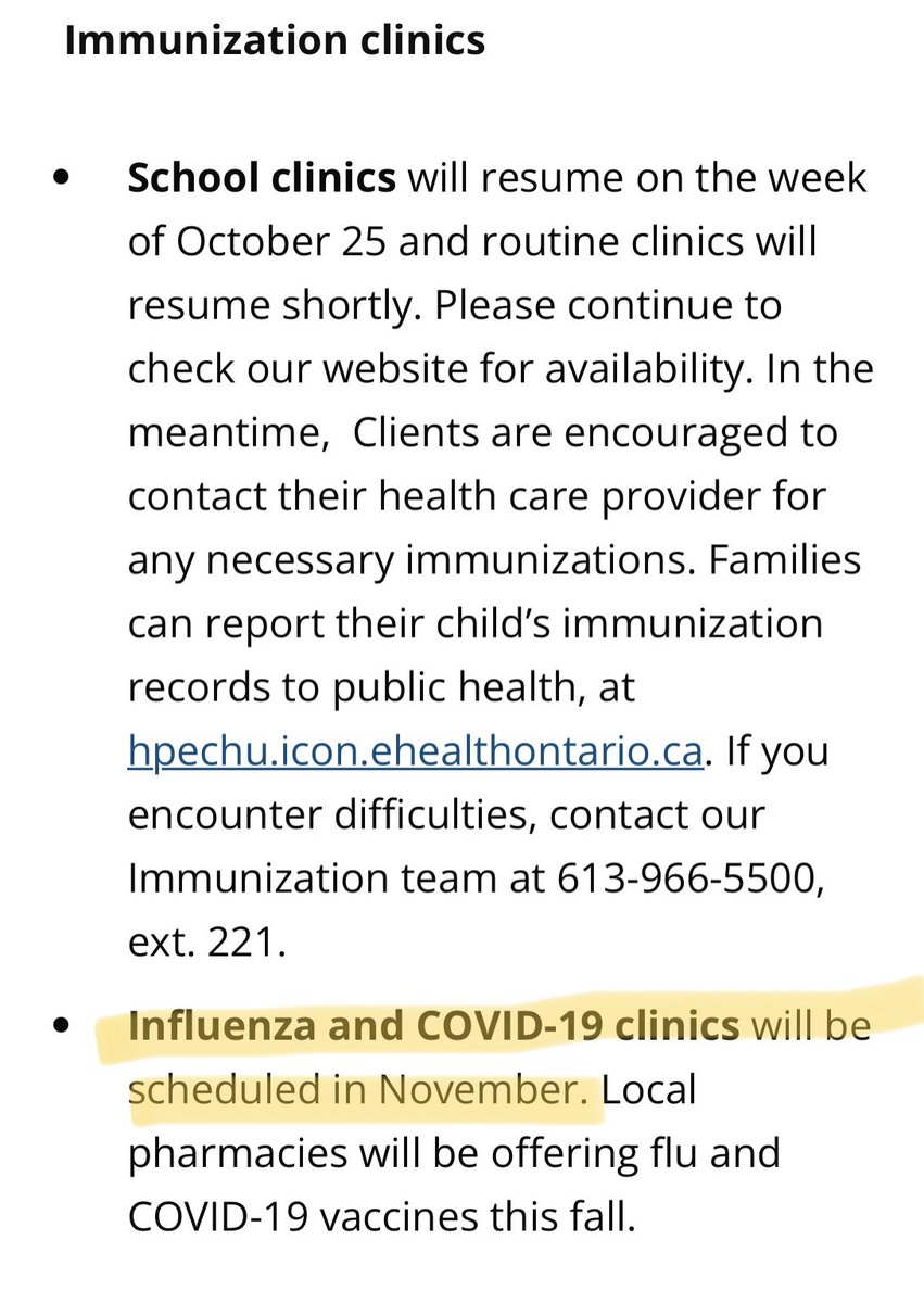 BertMac00600145's tweet photo. @andryou @TheReSisters2 @HPEPublicHealth has an update. Due to the labour dispute just ending, they won’t be running vaccine clinics until November 😡. https://t.co/9uITRiC2Tk https://t.co/z7NEzmQ7B6