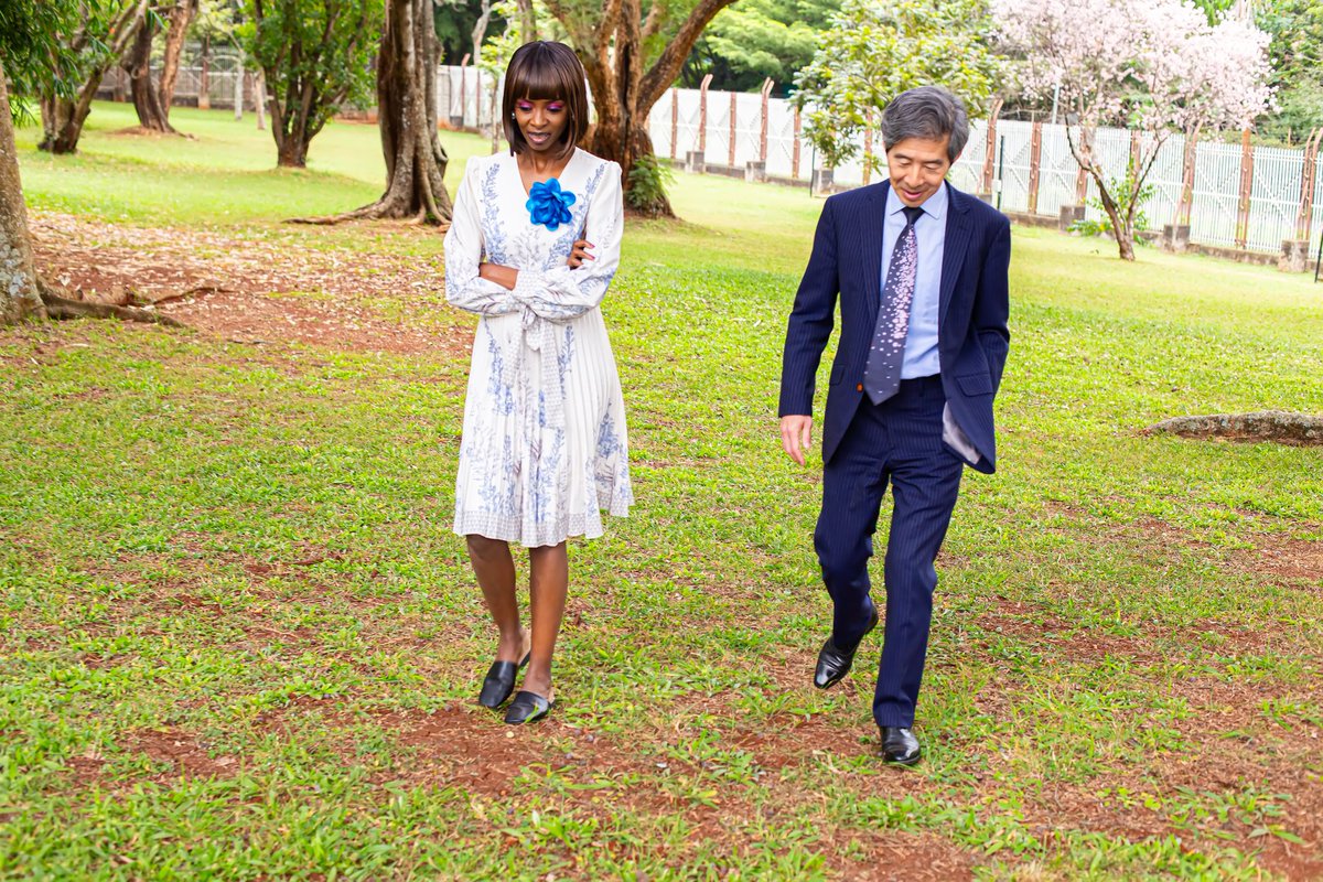 CathMwangi's tweet photo. Thanks for watching #WhatsYourStory last night @ktnhome_ with H.E Okaniwa Ken, Japan's Ambassador to Kenya 

Have a great Thursday! 🌻

#KTNWelcomeHome https://t.co/UbIIWf8oIC