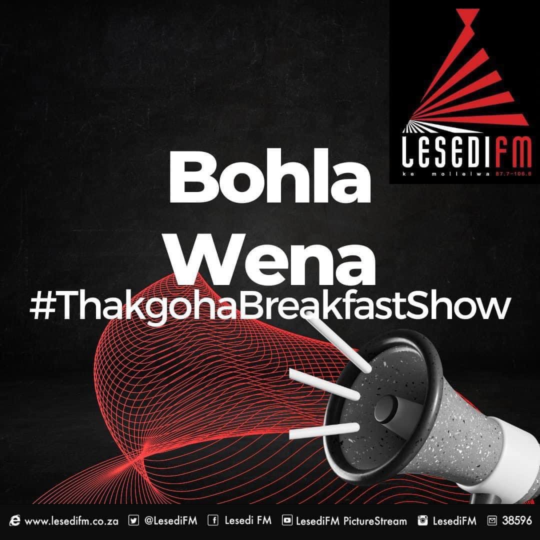 LesediFM's tweet photo. Na o na le seo o batla ho bua ka sona,se dutseng pelong ya hao? Bohla wena

📱:0832840008
📞:0860003084
Streaming: https://t.co/FmsziyGpG4

#ThakgohaBreakfastShow https://t.co/d7SwQOuCGW