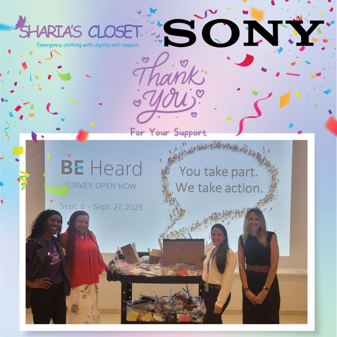 Thank you @sony for your generosity! It is with partners like you that we are able to make an even bigger impact, together. 💜🦋 THANK YOU! 🥰

#bettertogether #partnerships #donationdrive  #sony #shariascloset #sandiegononprofits #forthecommunity