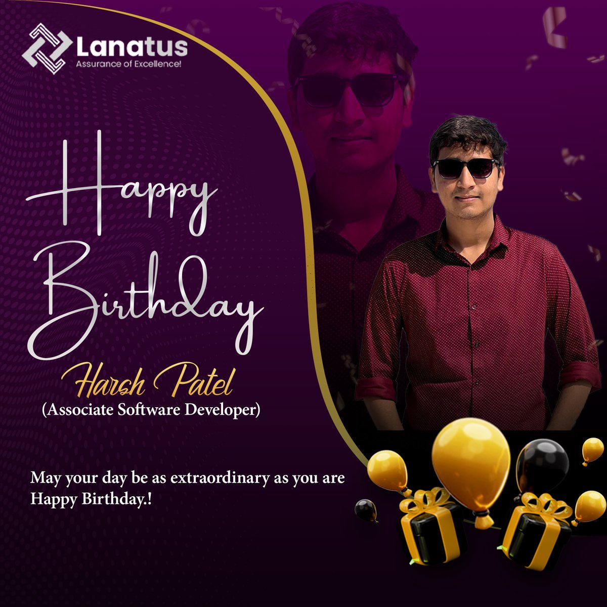 Wishing you a relaxing birthday and joy and happiness in the year to come. harsh Patel

#birthdaycelebrations #birthday #happy #happiness #wishes #birthdayboy #postoftheday #post #picoftheday #linkedinconnection #linkedinfamily #linkedin #growtogether #letsconnect
