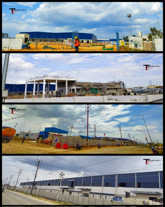 update_tn's tweet photo. India's largest Tata Solar’s 4.3GW Photovoltaic Cell Manufacturing Unit at Gangaikondan SIPCOT is coming up at a rapid speed🤩

#Tirunelvelicityupdates #Tirunelveli #Nellai #MakeInTN #Tata #Renewable #Tamilnadu 
info : @OfTirunelveli https://t.co/WbU6qYibhh