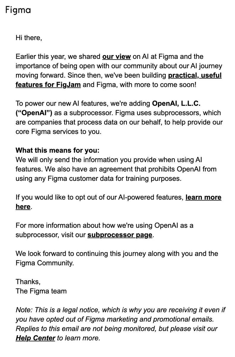 mareni_musashi's tweet image. Looks like we are getting close to a @figma native @OpenAI implementation! I can see 100 AI startups getting crushed by this, but as a happy Figma customer cannot wait to utilize the new features!
#GenAI #TextToDesign #AI