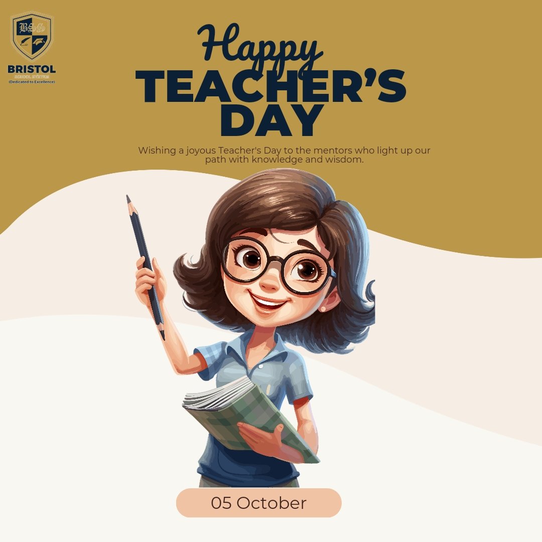 SystemBristol's tweet photo. 𝐇𝐀𝐏𝐏𝐘 𝐓𝐄𝐀𝐂𝐇𝐄𝐑𝐒 𝐃𝐀𝐘 !

Wishing you a day filled with appreciation and gratitude for the incredible impact you have on students' lives.
#bristolschoolsystem #AdmissionsOpen #BSS2023 #teachersday2023 https://t.co/LQG1YOGI12