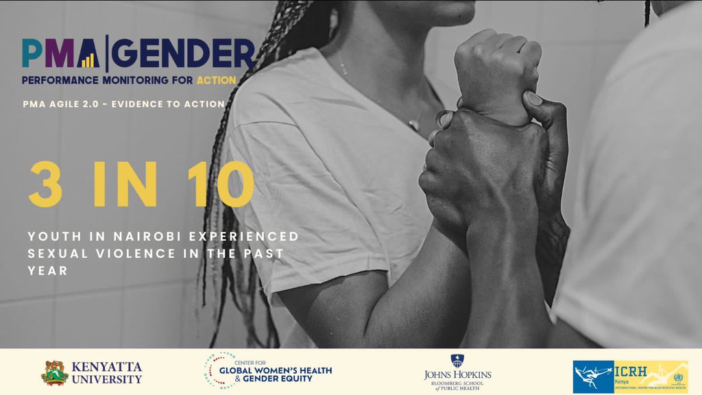 Iphone_pavilion's tweet photo. #PMAGender statistics from Nairobi show that approximately 2 in 10 of youth have experienced unwanted sexual comments, jokes, and gestures in the past year. See other types of harassment revealed @KenyattaUni @JHU_GWHGE @michelerdecker @Shannon_N_Wood 
#GenderDataKE https://t.co/PpI8wveChJ